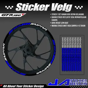Stiker Velg GTR / All Motor Universal Reflektif JA