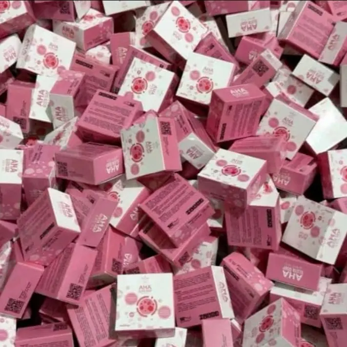 6 pcs sabun aha gluta soap tazzi Mencerahkan  Tubuh Memutihkan Membersihkan Mandi