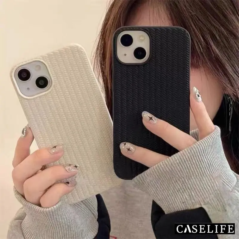 Caselife Softcase TPU Matte Motif Anyaman 3D Full Cover Casing Iphone 11 12 13 14 15 Pro Max Plus 0