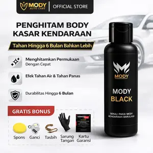 MODY BLACK 100ML  Penghitam Body Kasar Motor Doff  Permanen Tahan Lama Car Kendaraan Paint
