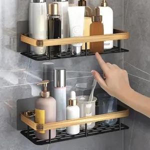 Rak dinding Kamar Mandi bahan Aluminium isi 2 PCS Peralatan Gantung Set