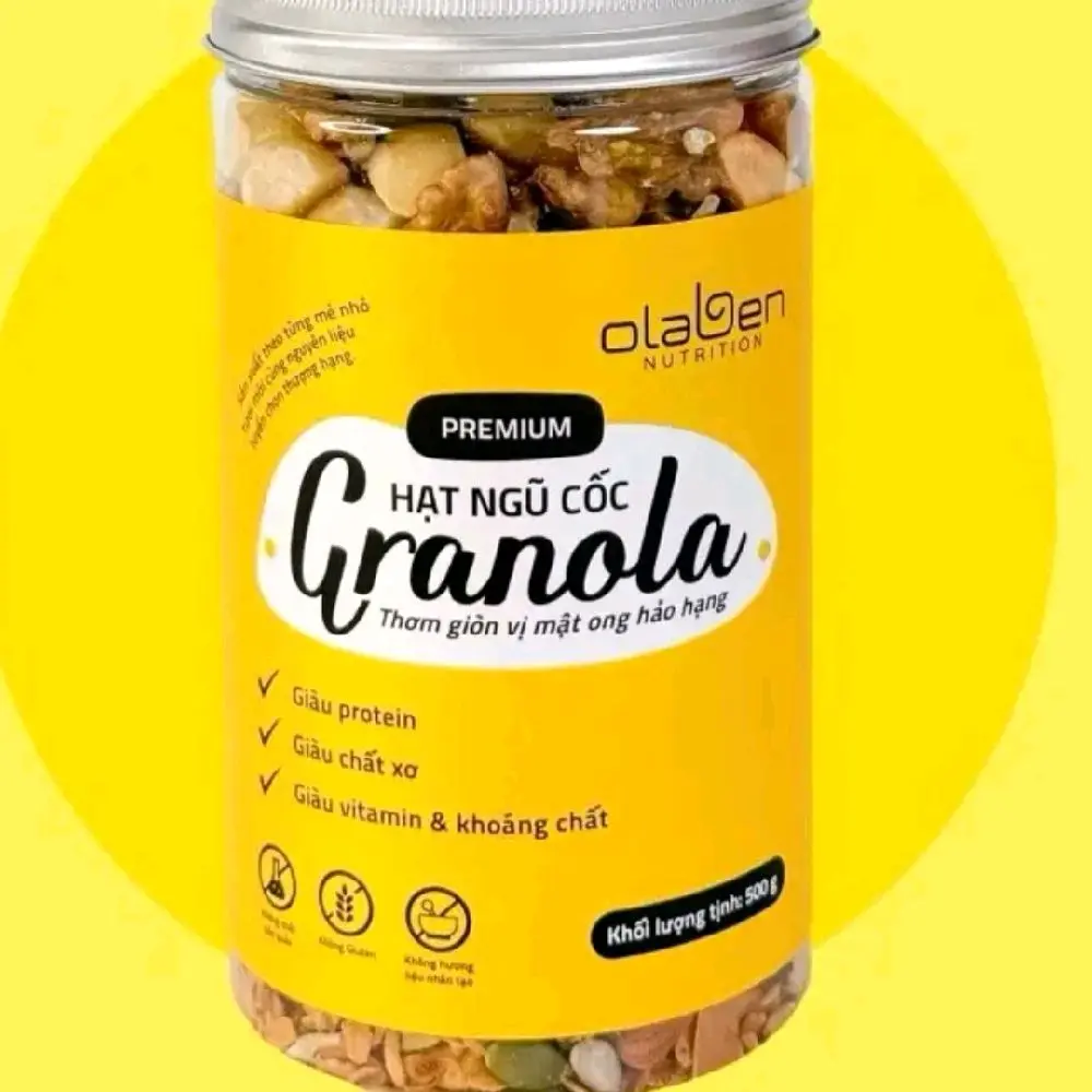 ️️️[CHÍNH HÃNG]️OLABEN Granola 500g Siêu Hạt Dinh Dưỡng Vị Truyền Thống Túi 500g