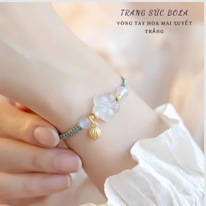 Vòng Tay Ngọc Mai Tuyết Trắng - Vượng Qúy An Lành - Vòng Tay May Mắn-K4