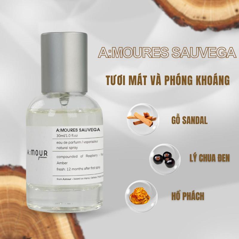 [Bán Chạy] Nước Hoa Nam Amour 30ml Premium Nguyên Liệu Nhập Pháp Hương Thơm Thanh Mát, Lịch Lãm, Điềm Tĩnh 30ml - Dạng Xịt Cosmetic Perfume Xịt Thơm