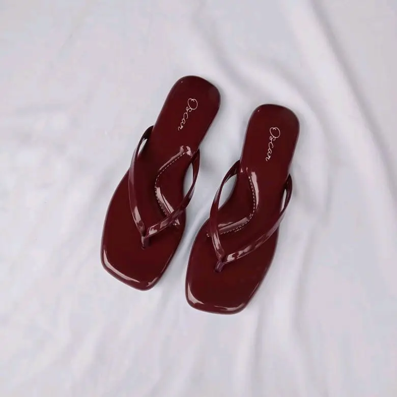 Parvez86 (SJ) Sandal Jepit Wanita Hak Tahu 3 Cm/Heels/Sandal Jepit Wanita Kekinian 3 Cm 6
