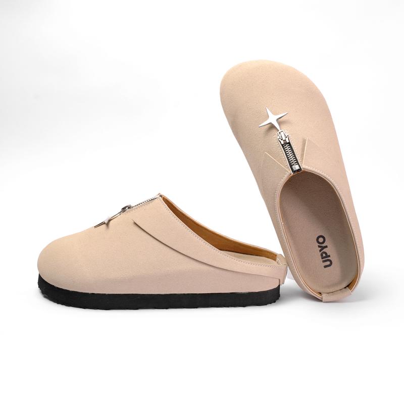 Dép Sục Nam Nữ Upyo Birken Nova-UD63 Sandal Tăng Chiều Cao,Slipon Đế Chống Trơn Đế Trấu Lót Da Bò Bảo Hành 1 Năm Nova-UD63 . Size 36-43 Màu Đen Ghi Be Rêu