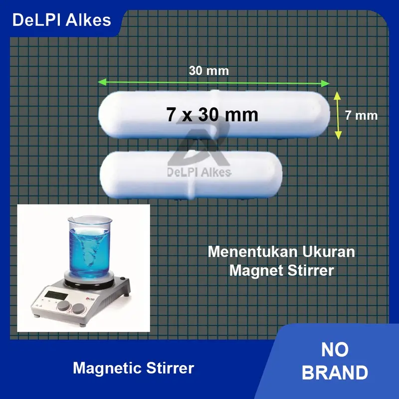 Magnetic Stirrer Magnetik Stir Stirer Stirring Spin Bar Magnet Pengaduk / Spinbar Mixer PTFE White 4x10 6x10 6x15 6x20 7x20 7x25 7x30 7x50 8x25 8x20 8x35 8x40 READY 1