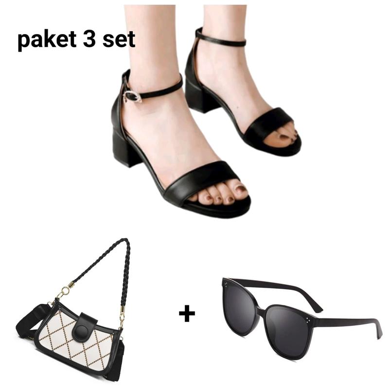 Product Introduction of Paket Bundling 3set kacamata+tas Laura+hak tahu dhl 5cm Sandal Wanita 0