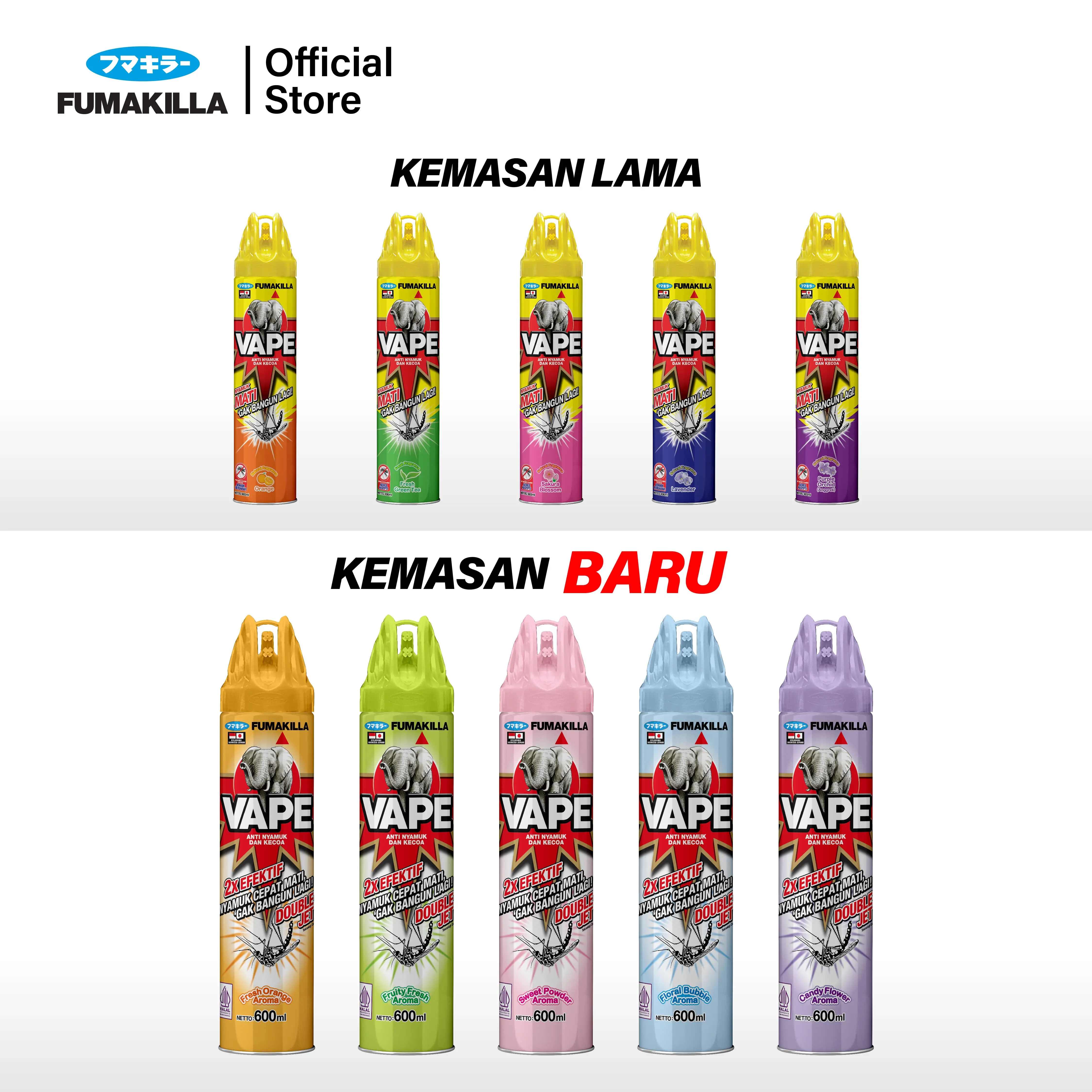 Fumakilla Vape Aerosol Floral Bubble Aroma 600ml - Shop | Tokopedia Fumakilla Vape Aerosol Floral Bubble Aroma 600ml - Shop | Tokopedia