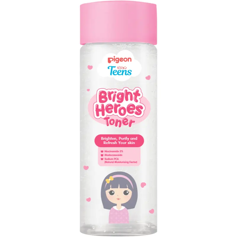 PIGEON TEENS - Bright Heroes Series | MICELLAR WATER | MICELLAR OIL | MOISTURIZER 50ML 20ML | LOOSE POWDER | SERUM 3