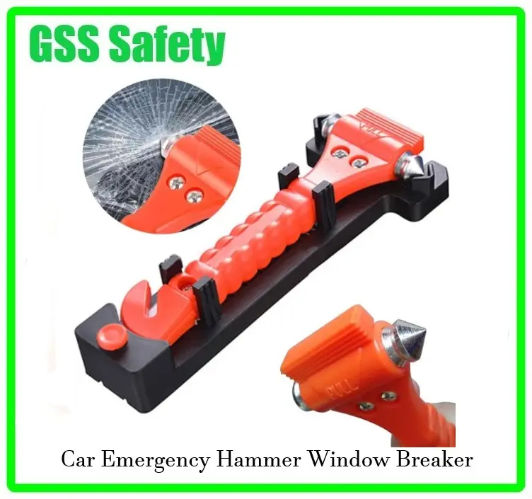 Car Emergency Hammer - Safety Escape Glass Window Breaker Seat Belt Cutter Tool 0