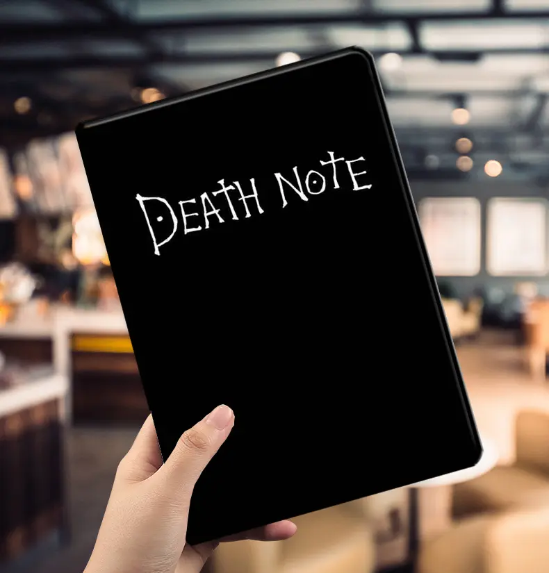 case For redmi pad se 11 inch / pad se 8 7 inch /pad 10.6 / xiaomi pad 7/ 6 /5 / 6s Pro / redmi pad pro /poco pad 12 inch with Smart Auto Lock Sleep/Wake-Anti Jatuh Bumper Silicone Casing-Death Note Pad case