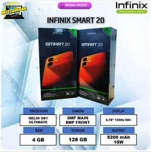 New Launch Infinix Smart 20 - 4GB 64GB/128GB - 6.78 inch 120Hz HD+/5200 mAh/NFC