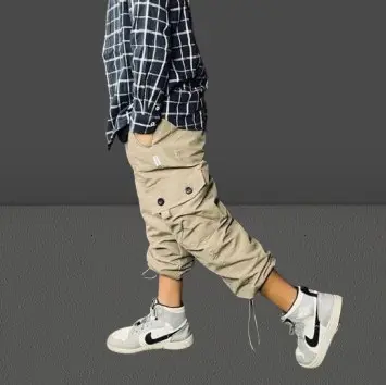 Celana Panjang Anak Unisex Cargo Pants Serut Jogger Usia 5-14 Tahun celana cargo serut anak remaja tanggung 5