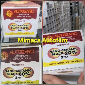 Stiker Kaca Film Autogard Nano Ceramic E-Warranty Perlindungan Full Body 40% 60% 80% UV Blocked IR Rejection Tservior