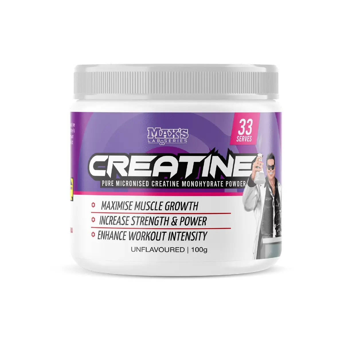 Maxs Lab Series Creatine Monohydrate Unflavoured Powder 100g