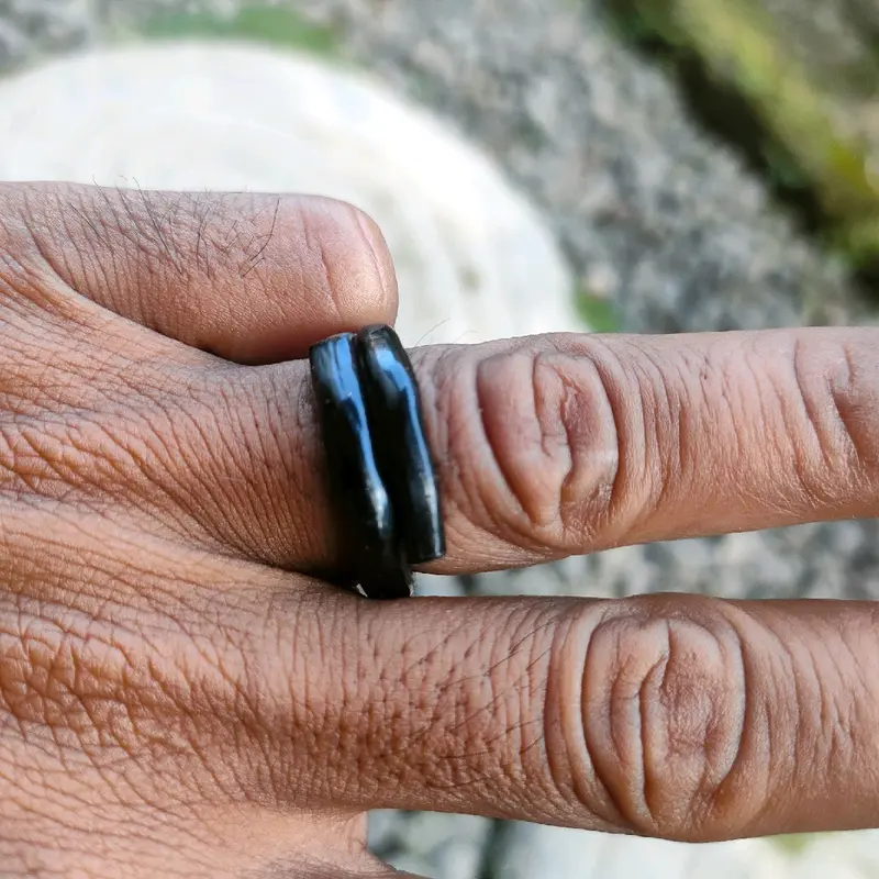 gelang akar Bahar hitam lentur minimalis Asesoris Elegan 7