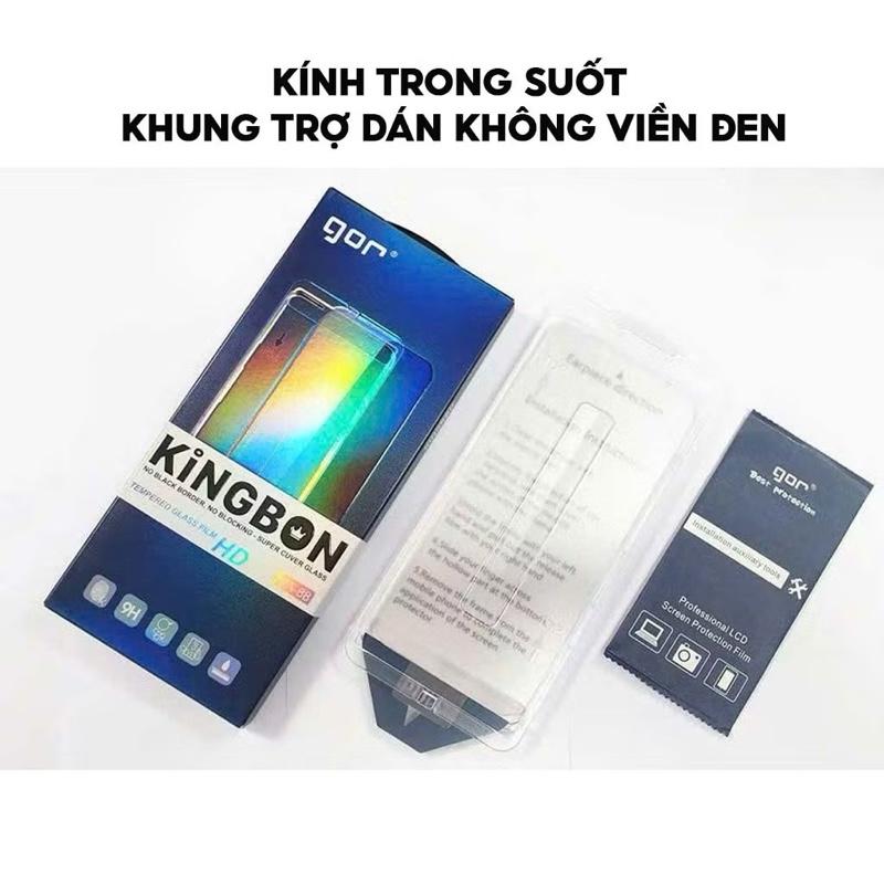 Xả Hàng Giá Hời Kính Cường Lực Gor Trong Suốt Không Viền Đen Có Khung Hỗ Trợ Dán Dành Cho Iphone MA-88 (Độ phủ 99%)