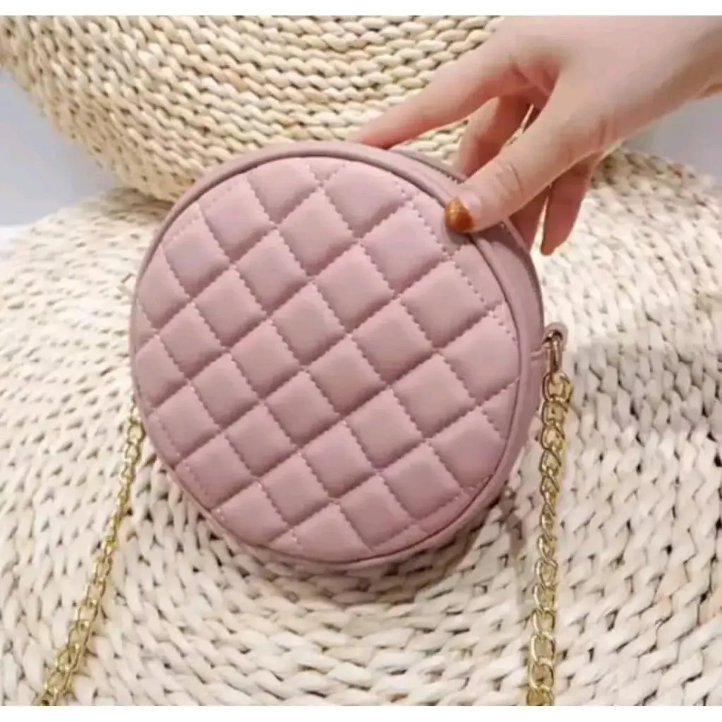 tas bulat pink
