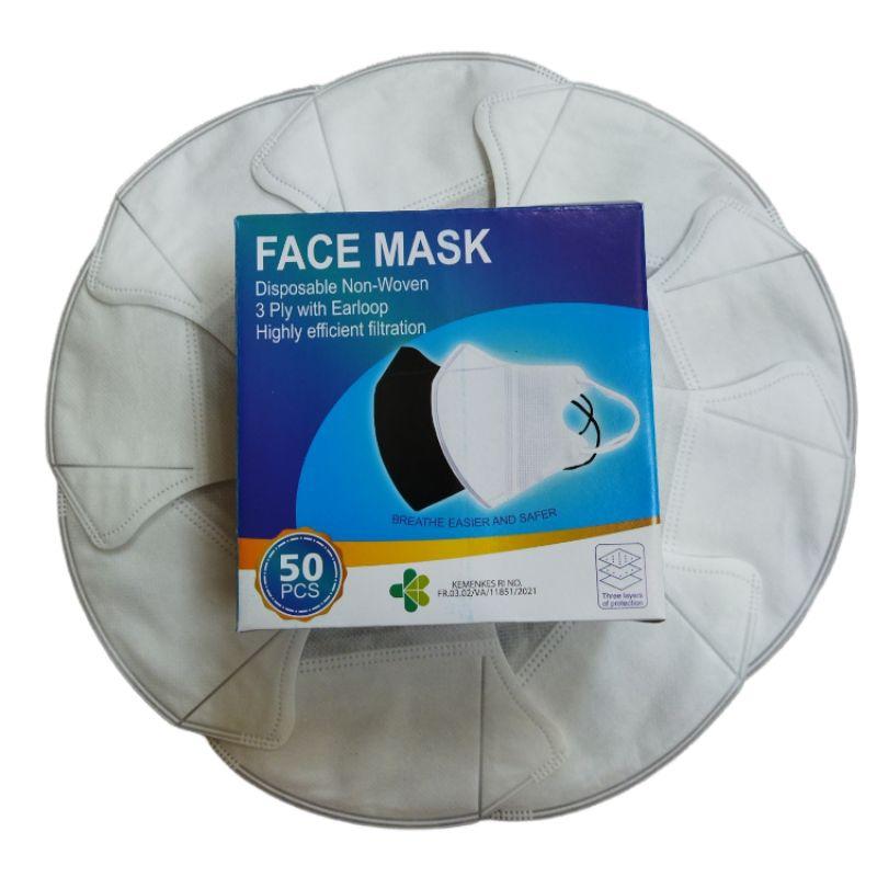 PAKET HEMAT 3 BOX MASKER DUCKBILL HITAM/PUTIH 3 PLY TERLARIS 1