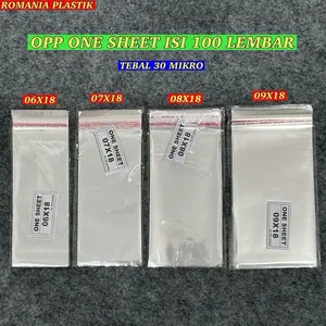 Plastik OPP One Sheet Isi 100 Lembar Tebal 30 Mikro Ukuran 06x18 07x18 08x18 09x18
