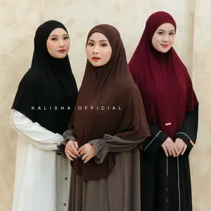 KALISHA X MIMA Jilbab Instan Kaos Rayon Kerudung Instan Bergo Rayon Spandex Hijab Bergo Syar`i Vanya