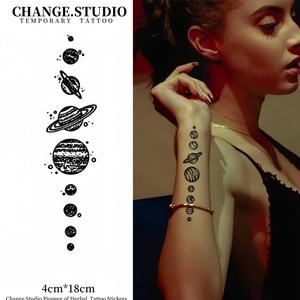 Hình xăm tạm thời, thiết kế hình xăm hành tinh, kéo dài trong 15 ngày, không thấm nước và chống ma sát. Hình xăm dán