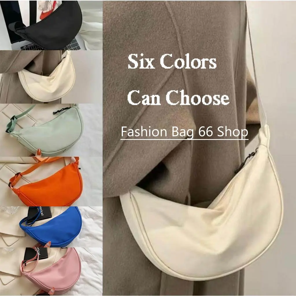 Women Dumpling Shoulder Bag Sling Bag Korean Ins Canvas Bag Underarm Bag Casual Canvas Sling Bag