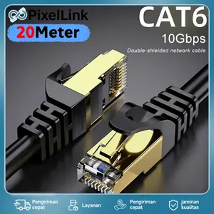 Kabel LAN Cat6 20M Outdoor Indoor Kabel Patch Cord UTP  RJ45 CAT6 Komputer Broadband 1000MBS WIFI CCTV Kamera