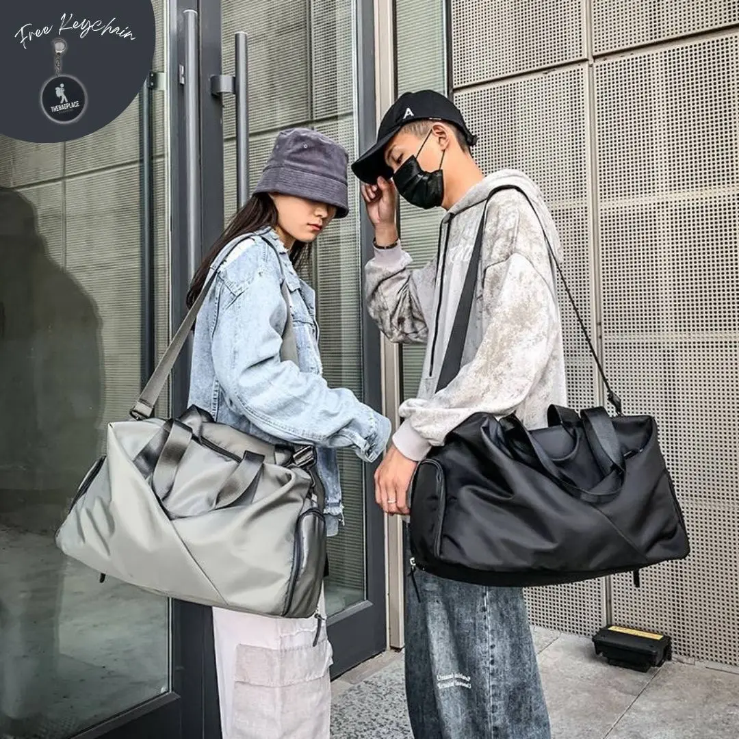 TheBagPlaceSG Korean Style Duffel Bag 3 Design Travel Luggae Bag Gym Bag Waterproof Large Size