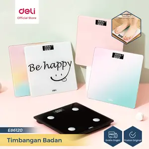 Deli Body Scale / Timbangan Badan Hingga 150+ KG Tingkat Akurasi Tinggi E86120