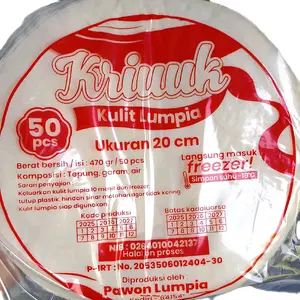 Kriuk Kulit Lumpia Promo Isi 50 Lentur Tidak Mudah Sobek Siap Goreng Halal Beku Ukuran 20 cm Khusus Jawa Odeng Aci Cuanki Kebab Makanan frozen food viral