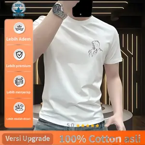 【kualitas tinggi】 Kaos Pendek Musim Panas 100% Katun Untuk Pasangan Kekasih