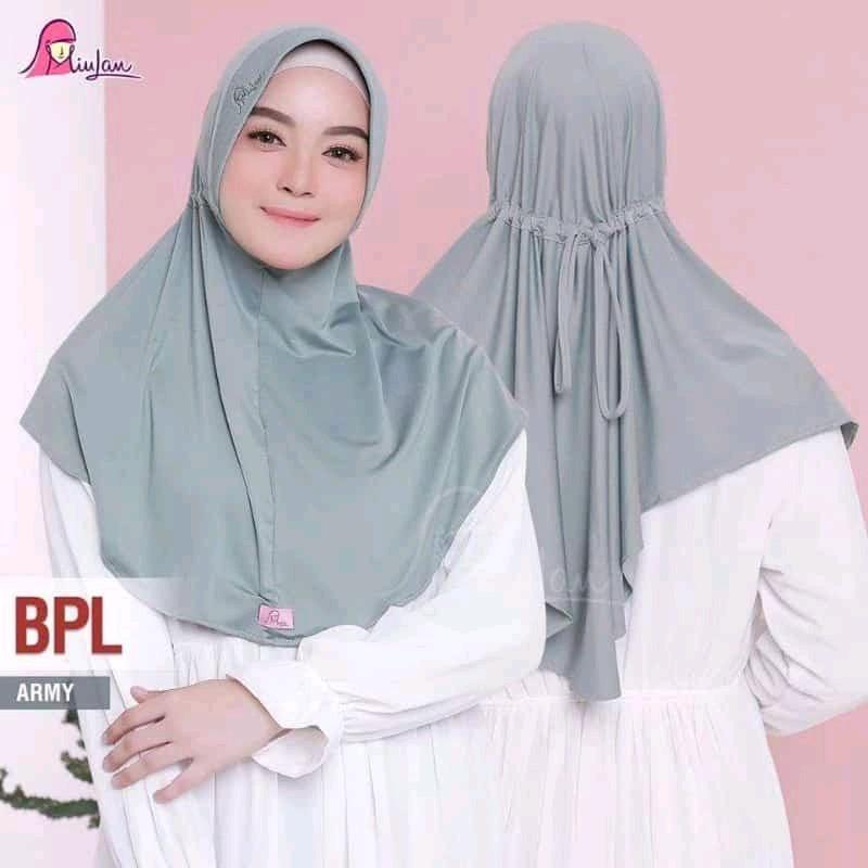 Jilbab BPL Miulan,jilbab instan,jilbab bergo tali serut. Kerudung Wanita Muslim Dewasa Nyaman Panjang Santai 6