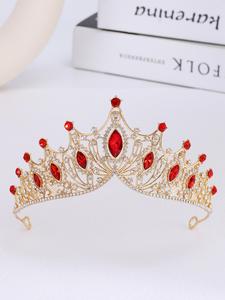 Tiara de corona estilo barroco, tiara de corona estilo vintage para bodas y eventos formales del grupo nupcial, accesorios de cabello de moda para mujeres
