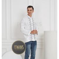 Gambar PDWANS BAJU KOKO Poli Katun Lengan Panjang Motif Bordir M L XL ALSPJG30 - Putih Tulang, M dari pdwans Kota Bandung 2 Tokopedia