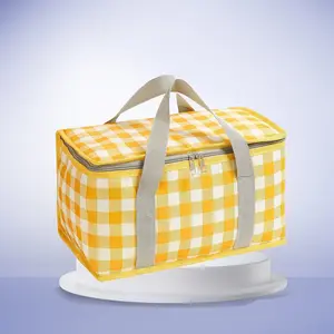 Tas keranjang Piknik  Tahan Panas Dingin Tas Jinjing Lipat Piknik Aluminium Foil Waterproof Termurah BK6029