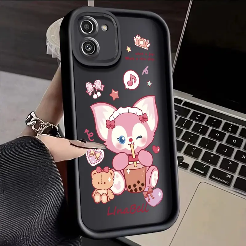 Casing Hp untuk Samsung Galaxy A03 Case hp pola kelinci bintang Casing keselamatan tahan Kesing benturan dan anti drop cangkang Softcase