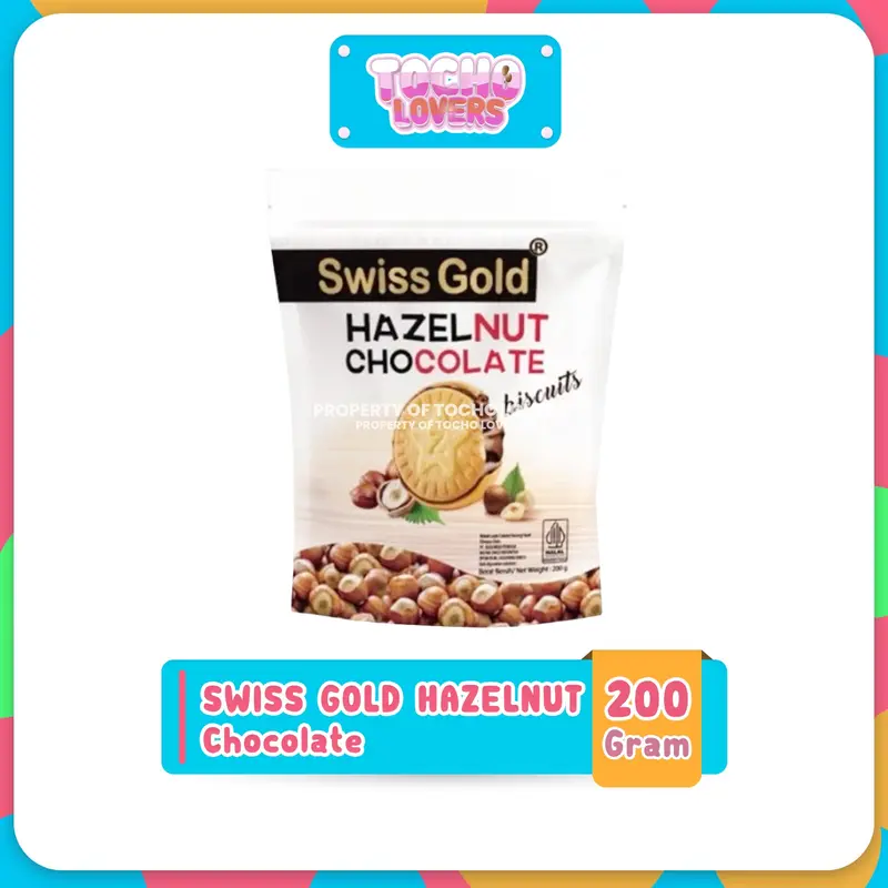 Swiss Gold Hazelnut Chocolate / White Chocolate Biscuit, Bikuit lapis coklat kacang Hazel White coklat & Cokelat 200gr 1