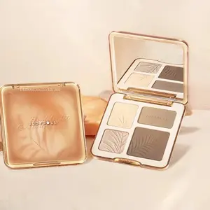 【In stock】 [BEST SELLER] Judydoll Highlight & Contour Palette (Face Palette Highlighter Shading Powder Untuk Kontur Hidung & Aegyosal) Sentuhan ringan ADVGP