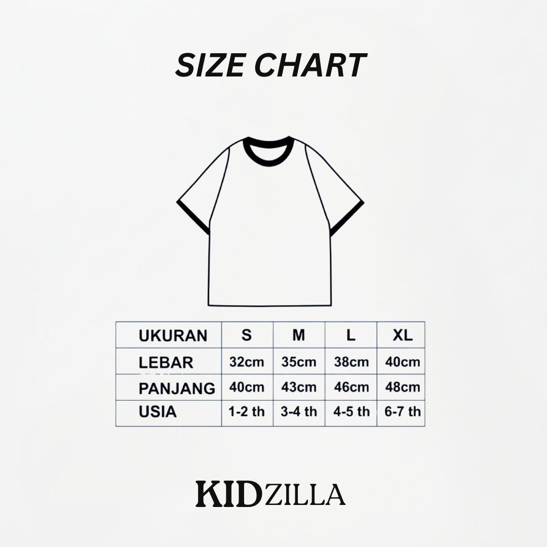 [KIDZILLA] Baju Kaos Anak Bahan Katun 24s Premium Adem - Kaos Distro Anak Oversize Kidzilla Size 1-7th CoolVIBES