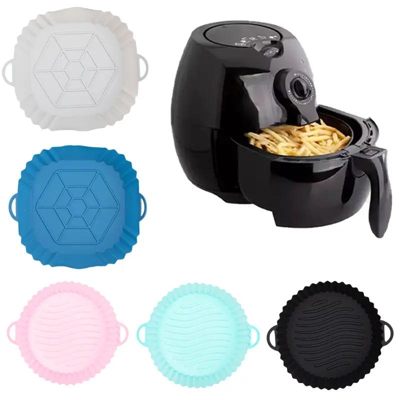 1pc không khí silicone lò thùng nướng nấm mốc nướng đĩa pizza chiên giỏ gà tròn…