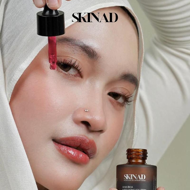 SKINAD AHA BHA PEELING SOLUTION (SERUM EXFOLIASI) Bundling 3 Pcs I Mengangkat sel kulit mati - Darkspot - Bruntusan - Mencerahkan - Mengontrol minyak - Mengecilkan pori-pori 5