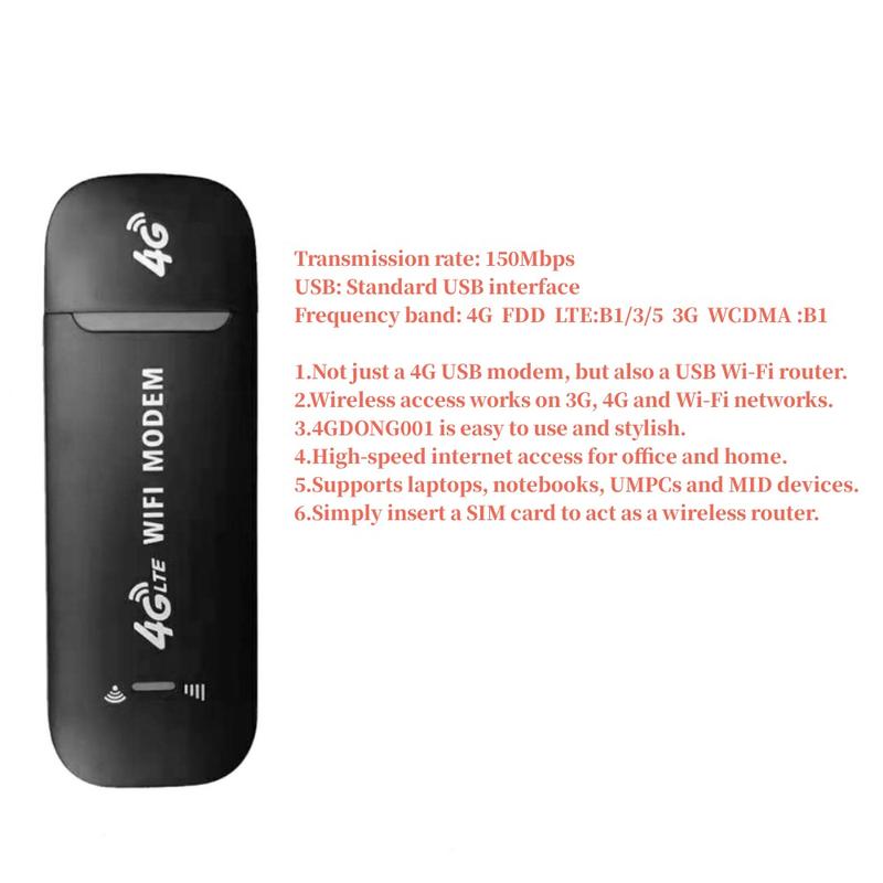 Bộ Định Tuyến WiFi 4G Không Dây, Modem Bỏ Túi, 150Mbps, Điểm Phát Sóng Di Động, Bộ Lặp Wifi Có Khe Cắm Thẻ SIM 4G, Vùng Phủ Sóng Rộng, Vận Chuyển 24 Giờ 7