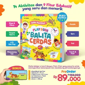 Ziyadbooks Playbook Balita Cerdas : Boardbook untuk Anak Balita dengan banyak fitur seru
