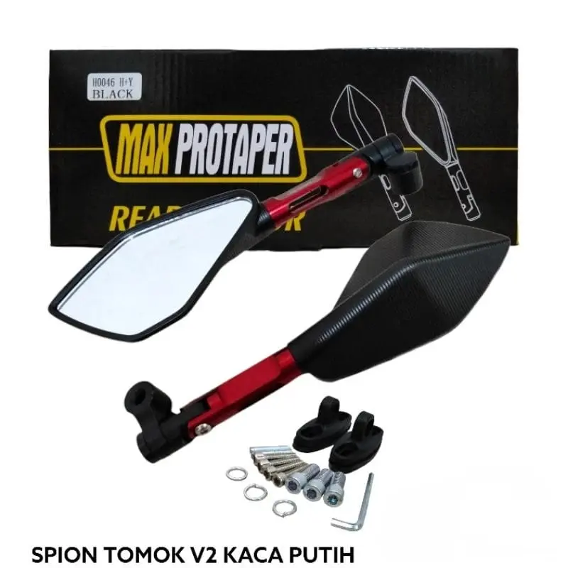 MaxProtaper Spion V2 Full CNC Original Kaca Putih Universal Nmax Aerox Lexi PCX Adv Vario Mio Beat Dll Bisa Semua Jenis Motor 4