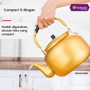 Teko Air Zam Zam Fancy 1Liter 1.5Liter 2Liter Teko Arab Emas Stainless Haji Umroh Nabawi Bandung