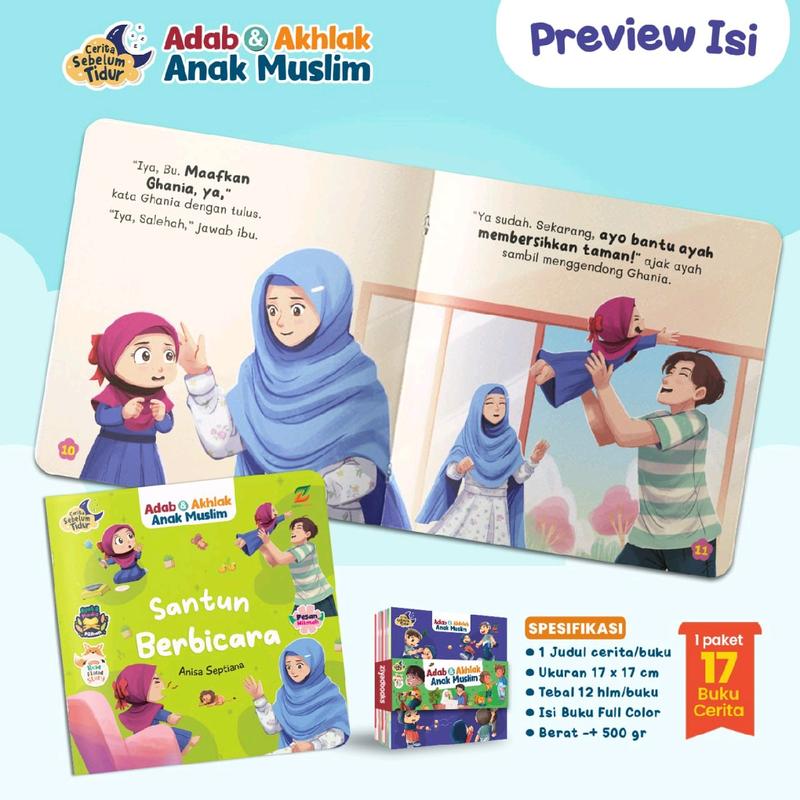 17 buku edukasi islami SERI CERITA SEBELUM TIDUR ADAB DAN AKHLAK ANAK MUSLIM ziyadBooks 9