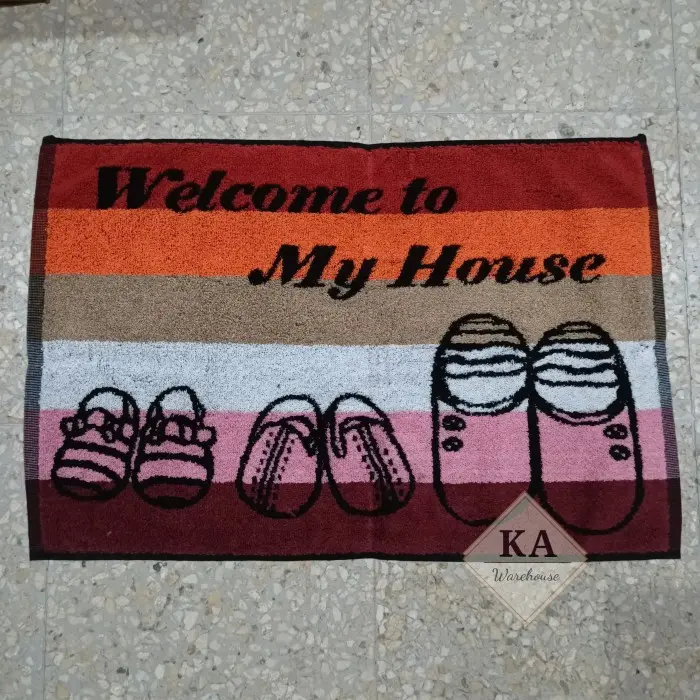 Keset Kaki Kamar Mandi / Keset Kaki Handuk / Keset Motif / Keset Kaki - Orange Sepatu 3