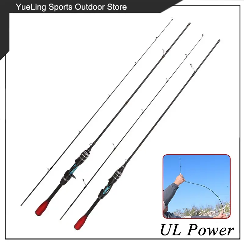 Pancing Kuasa, Panjang 1.8m, Hujung Pepejal, Joran Micro-jigging, Joran Berputar Ultra Ringan, Joran Baitcasting Ultralight, Sesuai untuk Memancing, Joran Pancing